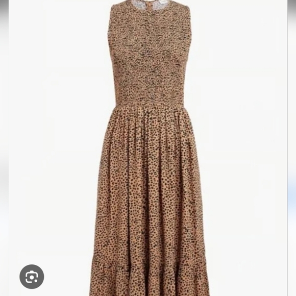 J. Crew Factory Dresses & Skirts - J. Crew Factory Tan Patterned Midi Dress